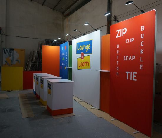 20FT del tessuto di tensionamento display in alluminio Exhibition parete Booth