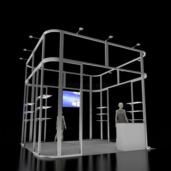 8mx8m Flex Riciclare tessuto di disegno grafico di alluminio display Exhibition Booth