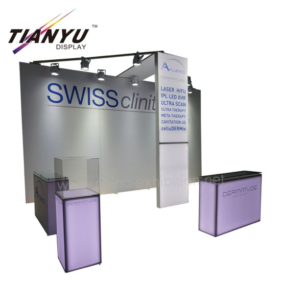 Cina produttore di tessuti Fiera Pubblicità semplice 20FT Exhibition Booth stand