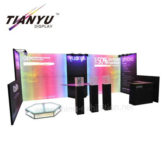 Esposizione tensione portatile in tessuto di alluminio Tabella di promozione Trade Show Espositore da banco